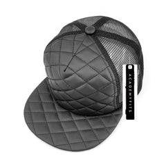 Academy Fits Quilted Foam Trucker Hat Snapback Cap 4027 -