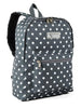 Everest Backpack Book Bag - Back to School Basics - Fun Patterns & Prints Gray/White Dot