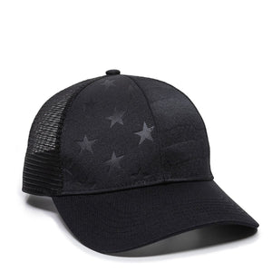 Outdoor Cap USA750M - Debossed American Flag Mesh Back Cap, Stars and Stripes - 750M -
