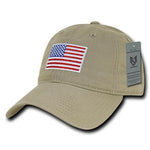 Wholesale Bulk American USA Flag Original Dad Hat - A031 - Khaki