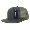 Wholesale Bulk Blank 5 Panel Trucker Mesh Snapback Hat  - Decky 1040 - Olive