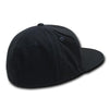 Wholesale Bulk Blank Flex Snapback Flat Bill Hats - Decky 873 - Black