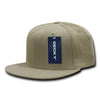Wholesale Bulk Blank Flex Snapback Flat Bill Hats - Decky 873 - Khaki