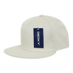 Wholesale Bulk Blank Flex Snapback Flat Bill Hats - Decky 873 - Stone
