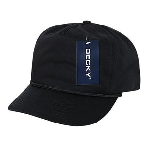 Lot of 6 Decky Golf Hats with Rope Baseball Caps Bulk -