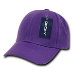 Wholesale Bulk Blank Kids' Youth Baseball Hats - Decky 7001 - Purple