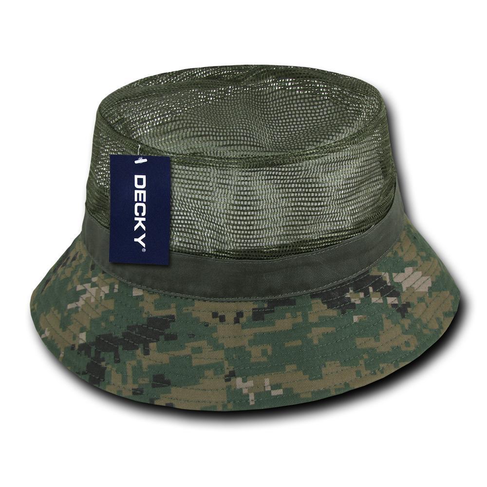 Decky 458-PL-MCU-06 Mesh Bucket Hats, Marines Digital - Small & Medium