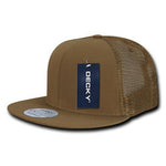 Wholesale Bulk Blank Ripstop Flat Bill Trucker Hats - Decky 241 - Coyote