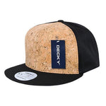 Wholesale Bulk Cork Snapback Hats - Decky 354 - Black