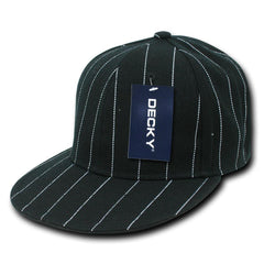 Decky RP3 6-Panel Pin Stripe Fitted Hat Flat Bill -