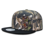 Wholesale Bulk Hybricam Camo Snapback Flat Bill Hat - 1126 - Camo/Black
