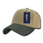 Wholesale Jute Baseball Hats Structured - Decky 230 - Olive