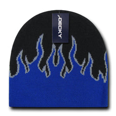 Decky 9055 - Youth Fire Beanie, Kids Flame Knit Cap - CASE Pricing -