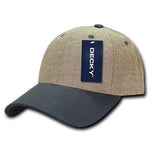 Wholesale Bulk Light Jute Baseball Caps Structured - Decky 232 - Dark Grey