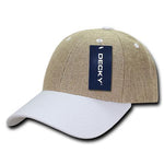 Wholesale Bulk Light Jute Baseball Caps Structured - Decky 232 - White