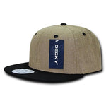 Wholesale Light Weight Jute Snapback Flat Bill Hats - Decky 2000 - Black