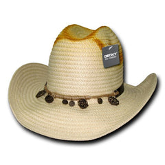 Paper Braid Cowboy Hat - 524 -
