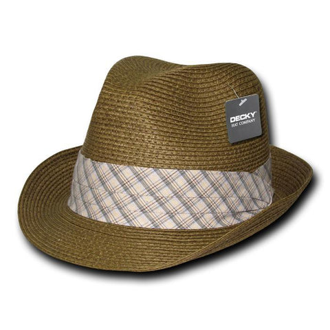 Paper Braid Woven Fedora Hat - 533