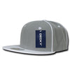 Wholesale Bulk Piped Crown Flat Bill Snapback Cap -Decky 1078 - White
