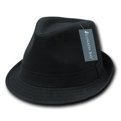 Poly Woven Fedora Hats - 553 -