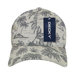 Decky 245 - Tropical Polo Cap, Island Print Relaxed Dad Hat