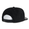 Wholesale Bulk Vinyl Brim Flat Bill Snapback Hats - Decky 1071 - Black/Black