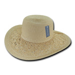 Women's Paper Braid Straw Hat, Style B - L001