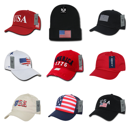USA America Flag Hats