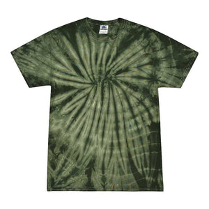 Colortone 1000 Multi-Color Tie-Dyed T-Shirt - Spider Green - 