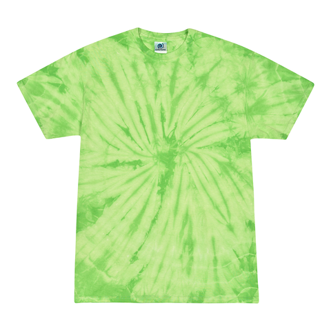 Colortone 1000 Multi-Color Tie-Dyed T-Shirt - Spider Lime