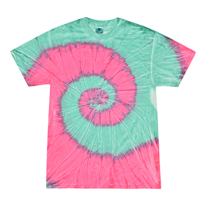 Colortone 1000 Multi-Color Tie-Dyed T-Shirt - Mint Fusion - 