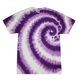 Colortone 1000 Multi-Color Tie-Dyed T-Shirt - Swirl Purple - 