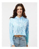 Colortone 8333 Women's Tie-Dyed Crop Hooded Sweatshirt