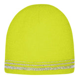 CornerStone Lined Enhanced Visibility Beanie with Reflective Stripes CS804