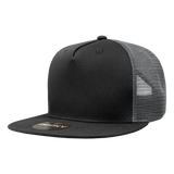 Decky 1040 Blank 5 Panel Trucker Snapback Hat - CASE Pricing