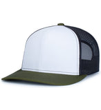 Pacific Headwear 104S Contrast Stitch Trucker Snapback Hat