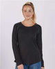 Boxercraft BW3166 Women's Solid Preppy Patch Long Sleeve T-Shirt