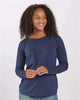 Boxercraft BW3166 Women's Solid Preppy Patch Long Sleeve T-Shirt