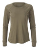 Boxercraft BW3166 Women's Solid Preppy Patch Long Sleeve T-Shirt