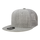 Decky 1052 Blank 6 Panel Trucker Hat, Flat Bill Snapback - 1052