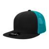 Decky 1052 Blank 6 Panel Trucker Hat, Flat Bill Snapback - 1052