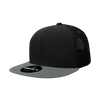 Decky 1052 Blank 6 Panel Trucker Hat, Flat Bill Snapback - 1052