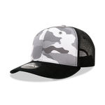 Decky 1054 - Camo Curve Bill Trucker Hat, 6 Panel Camo Trucker Cap - CASE Pricing - Picture 1 of 19