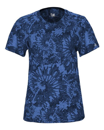 Badger 4974 Women's Tie-Dyed Tri-Blend T-Shirt