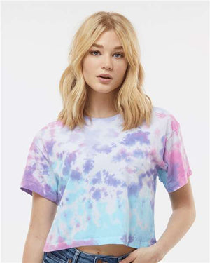 Colortone 1050 Women's Tie-Dyed Crop T-Shirt - 