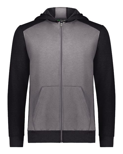 Augusta Sportswear 6900 Youth Eco Revive™ Three-Season Triblend Fleece Full-Zip Hooded Sweatshirt