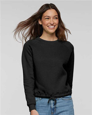 LAT 3528 Women's Relaxed 3-End Boxy Fleece Crewneck Sweatshirt - 