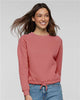 LAT 3528 Women's Relaxed 3-End Boxy Fleece Crewneck Sweatshirt