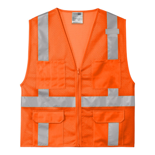 CornerStone ANSI 107 Class 2 Mesh Six-Pocket Zippered Vest CSV104