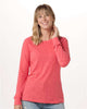 Boxercraft BW3166 Women's Solid Preppy Patch Long Sleeve T-Shirt